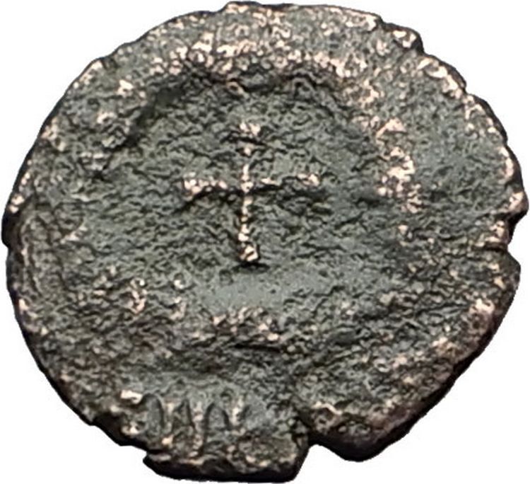 THEODOSIUS II 425AD Christian CROSS Genuine Authentic Ancient Roman Coin i59274