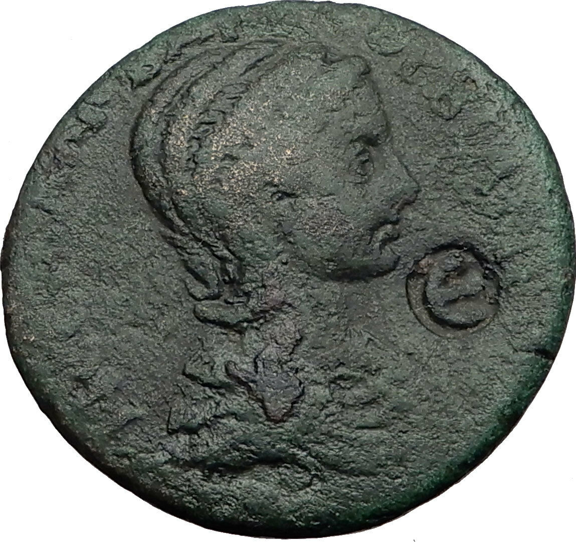 ORBIANA 225AD Side Pamphylia Tyche River-God Melos Ancient Roman Coin i59770