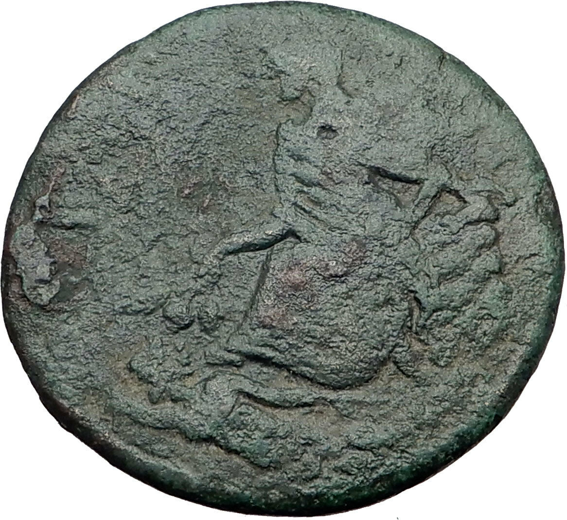 ORBIANA 225AD Side Pamphylia Tyche River-God Melos Ancient Roman Coin i59770