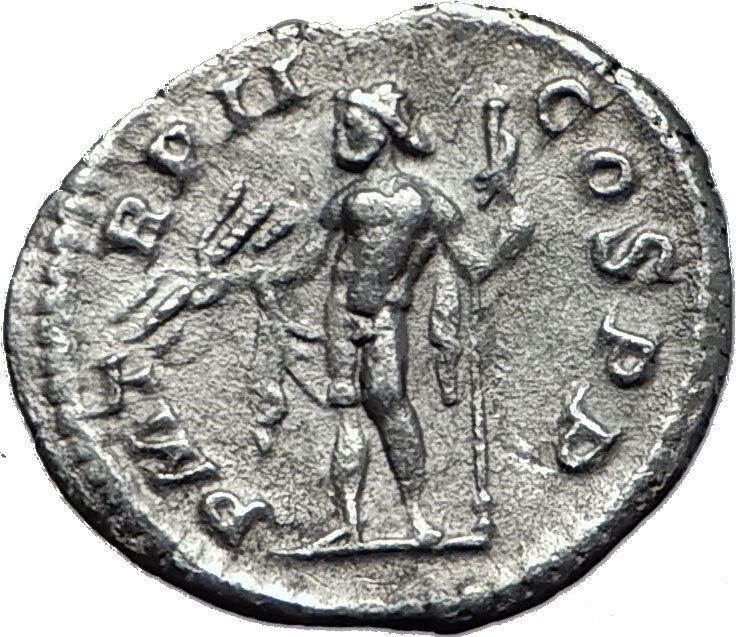 SEVERUS ALEXANDER 223AD Silver Genuine Ancient Roman Coin Jupiter Zeus i60441