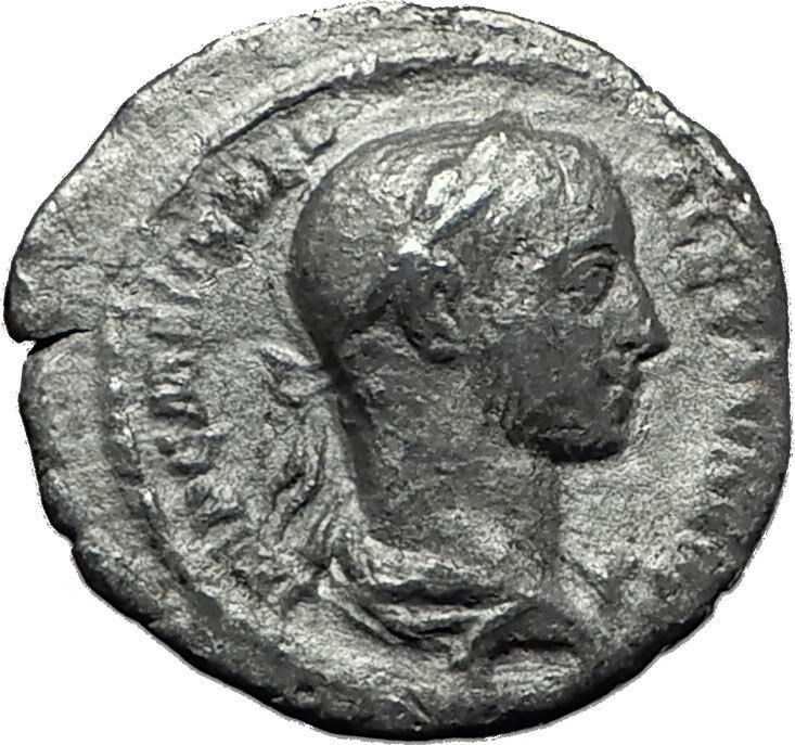 Severus Alexander 226AD Silver Authentic Ancient Roman Coin PAX Peace i60388