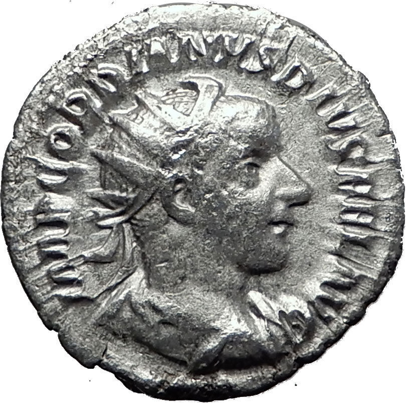 GORDIAN III 240AD Rome Authentic Genuine Ancient Silver Roman Coin SOL i60143