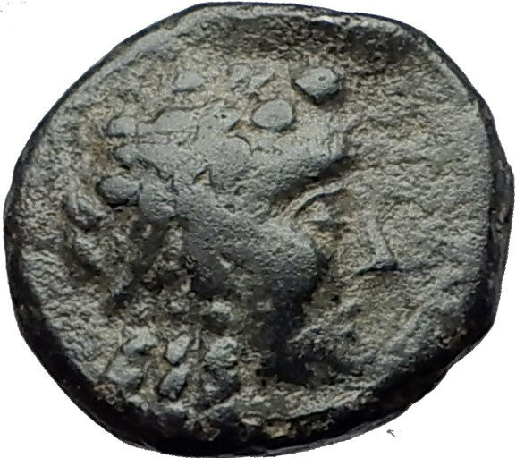 ANTIOCHOS III Megas 222BC RARE R1 Ancient Greek SELEUKID King Coin APOLLO i60832