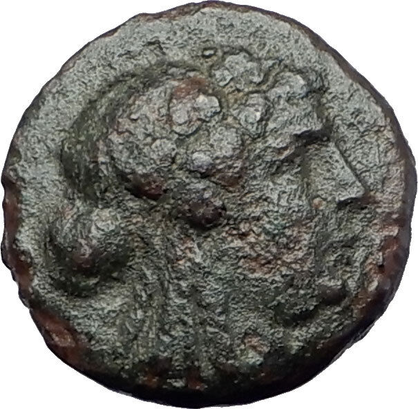 SARDES in LYDIA 200BC Dionysus Wine God Lion Authentic Ancient Greek Coin i61280