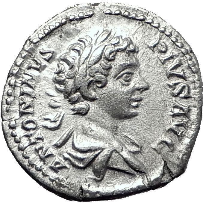 CARACALLA 201AD Rome Silver Authentic Genuine Ancient Roman Coin VIRTUS i61489