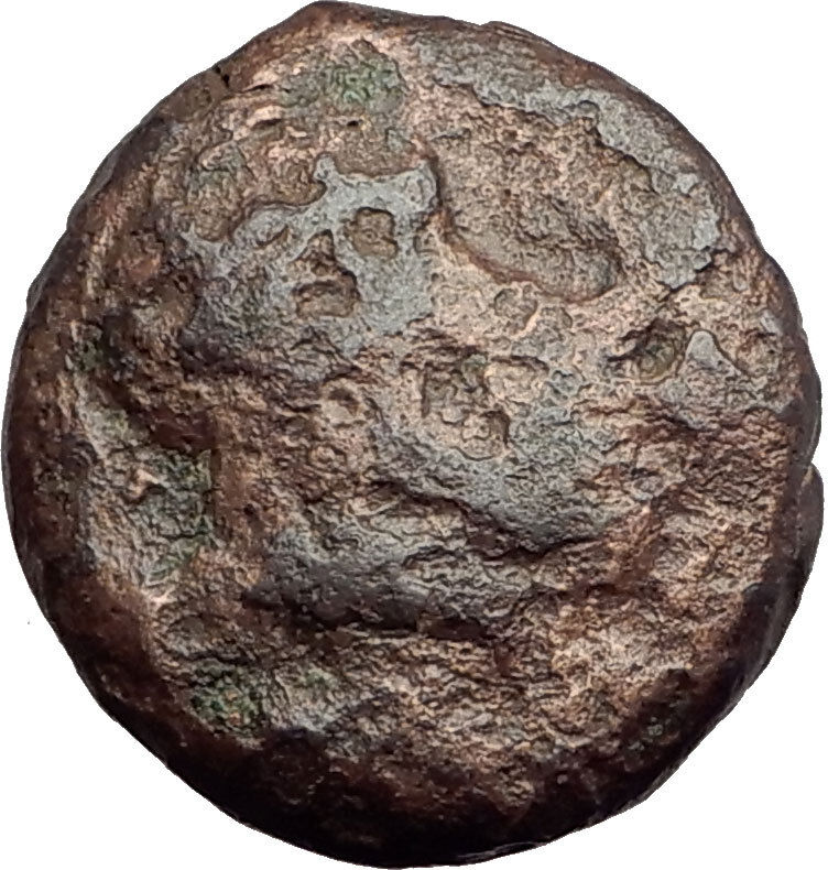 Syracuse Sicily 375BC Tyrant Dionysios Greek Coin ATHENA HIPPOCAMP Horse i62514