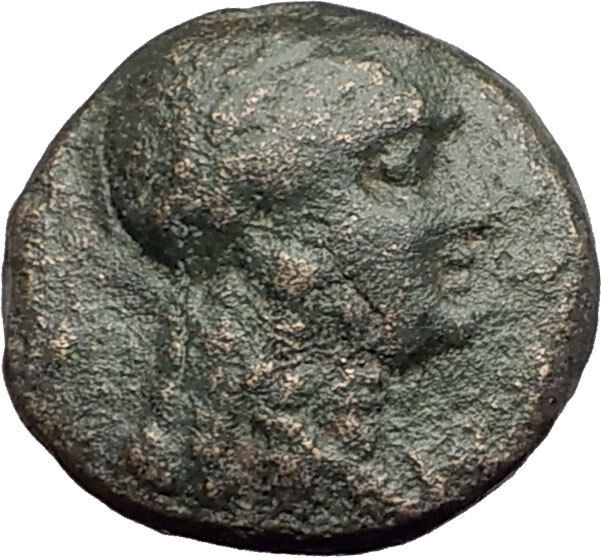 ANTIOCHOS III Megas 222BC RARE R1 Ancient Greek SELEUKID King Coin APOLLO i62605