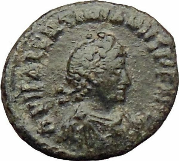 VALENTINIAN II 388AD Ancient Roman Coin Victory w trophy Very Rare i29813