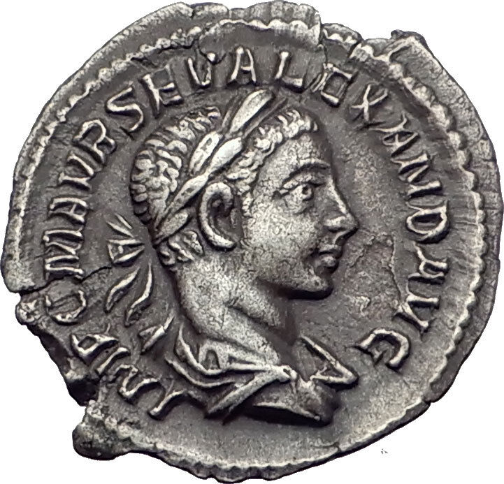 Severus Alexander 223AD Silver Ancient Roman Coin PAX Peace Goddess Cult i61987