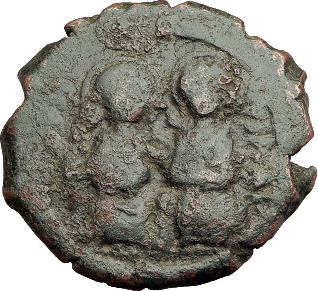 JUSTIN II & SOPHIA 565AD Constantinople Follis Ancient Byzantine Coin i62564