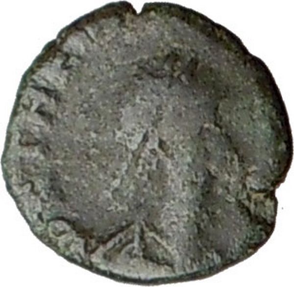 THEODOSIUS II 408AD Ancient Roman Coin Wreath, cross within i20662