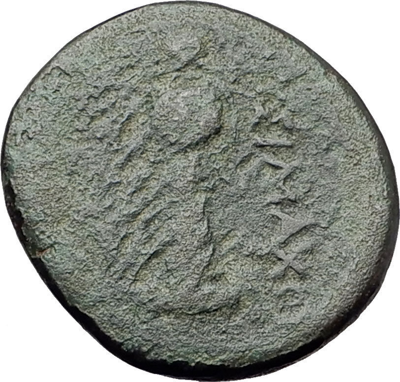 LYSIMACHOS Thrace King 305BC Lampsakos Ancient Greek Coin ATHENA TROPHY i61477