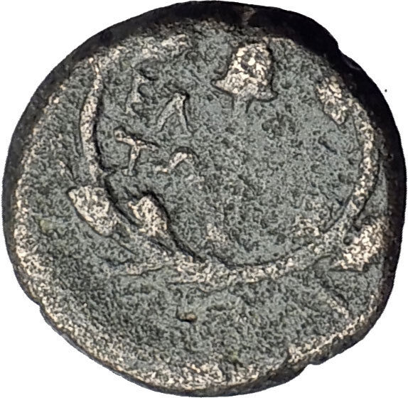 ELAIA in AEOLIS 2-1CentBC Authentic Ancient Greek Coin DEMETER & TORCH i63110