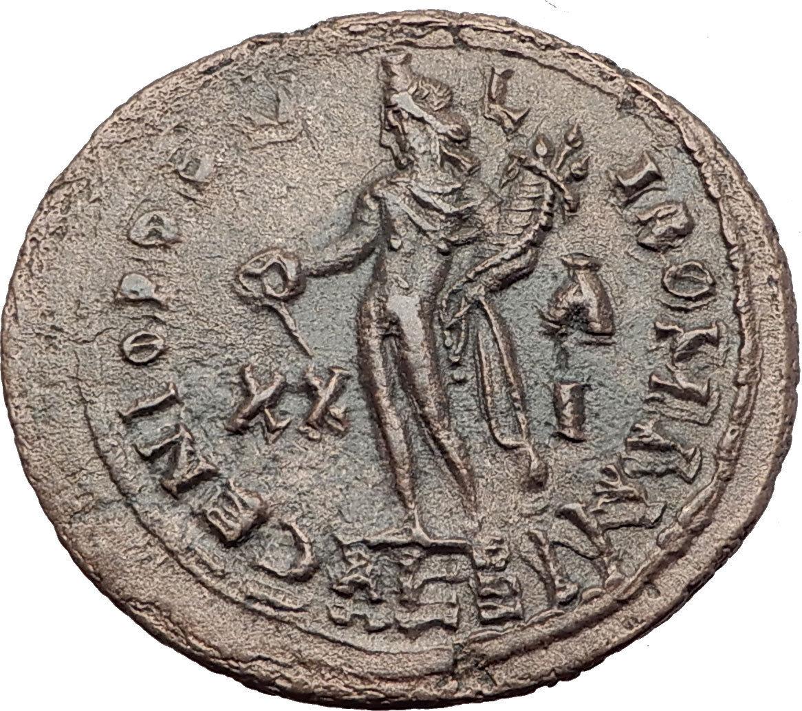 MAXIMIAN 295AD Big Follis Alexandria Authentic Ancient Roman Coin Genius i63193