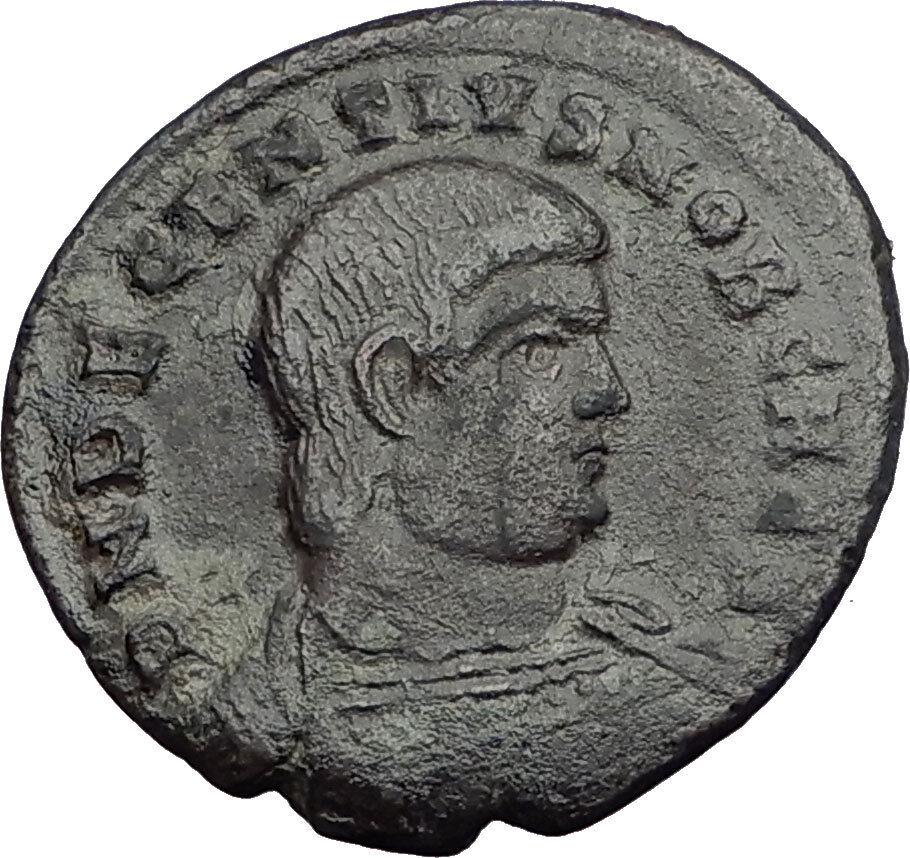 MAGNENTIUS 350AD Lugdunum Lyon Victories Authentic Ancient Roman Coin i63954