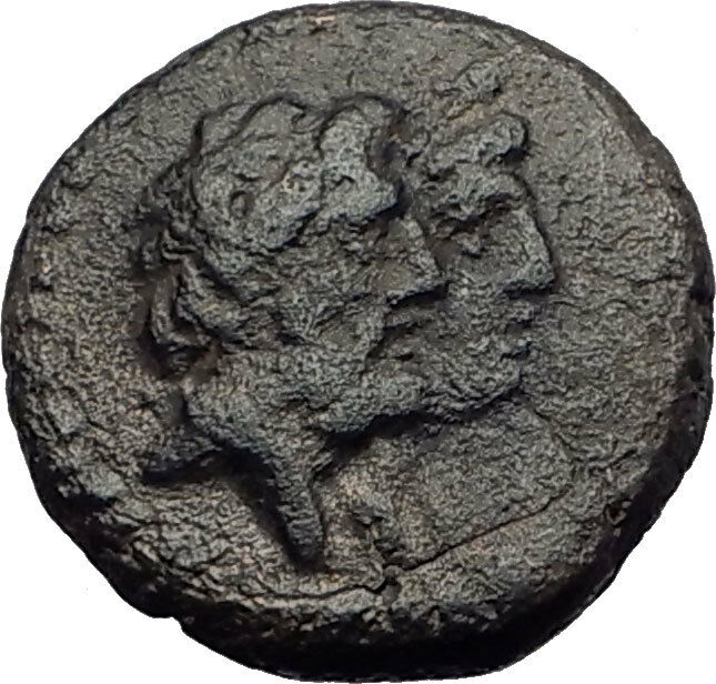 ARADOS in PHOENICIA 137BC Authentic Ancient Greek Coin ZEUS HERA & GALLEY i63290