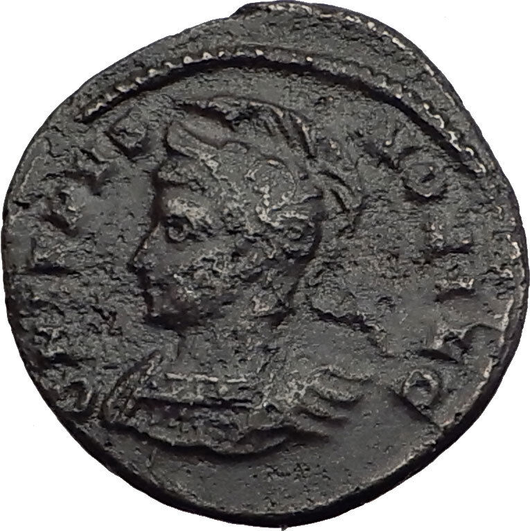 CRISPUS 321AD London Londinium Globe Altar Authentic Ancient Roman Coin i64010