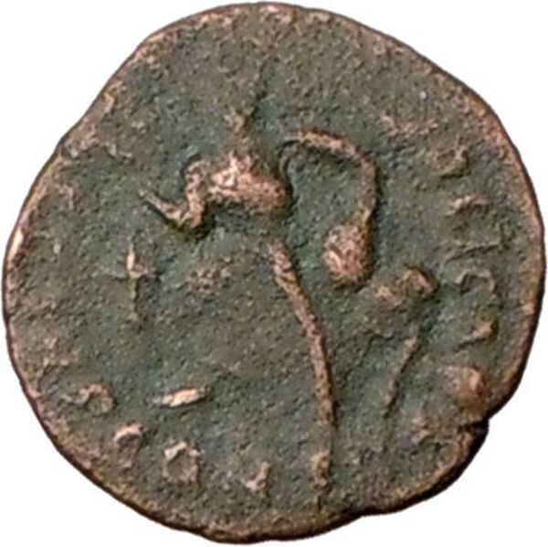 THEODOSIUS I the Great Ancient Roman Coin Chi-Rho CHRIST Monogr Victory i25722