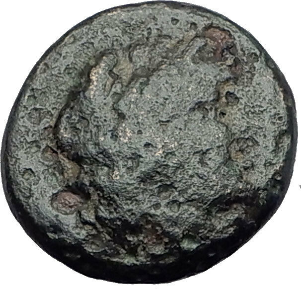 APOLLONIS in LYDIA Authentic Ancient Greek Coin HERCULES Thunderbolt i63640