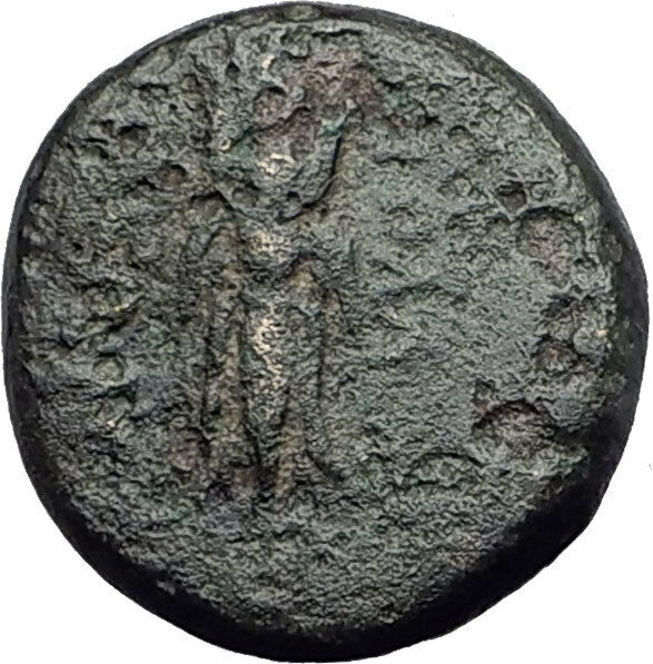 APOLLONIS in LYDIA Authentic Ancient Greek Coin HERCULES Thunderbolt i63640