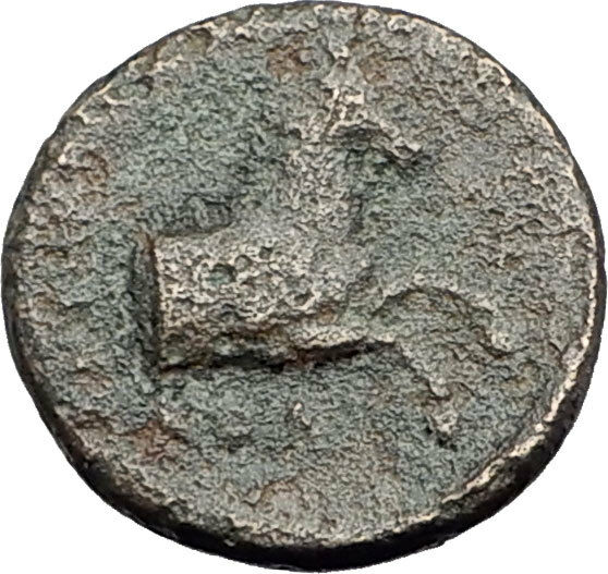 Kolophon Colophon IONIA 360BC Authentic Ancient Greek Coin APOLLO & HORSE i63153