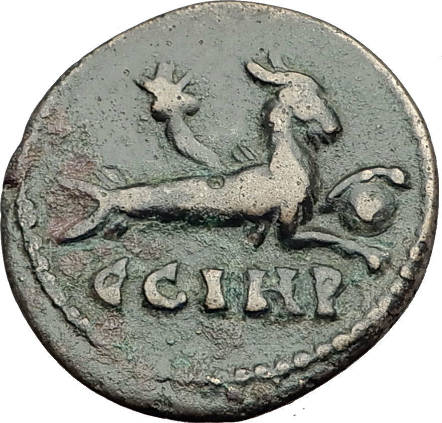 MACRINUS 217AD Parium Parion MYSIA Authentic Ancient Roman Coin CAPRICORN i64737