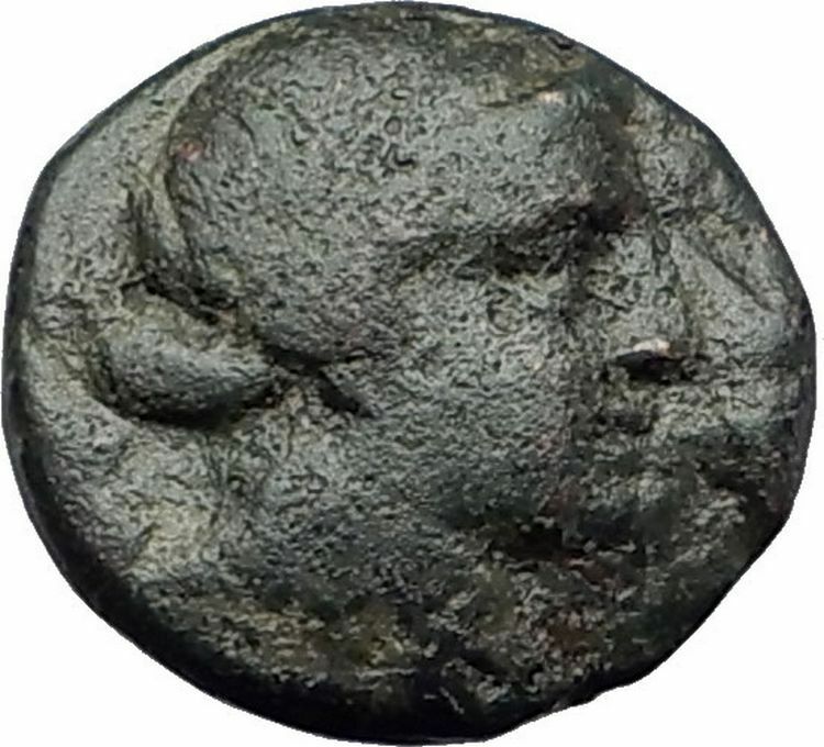 KYME in Aeolis 250BC Authentic Ancient Greek Coin AMAZON w HORSE & VASE i63793