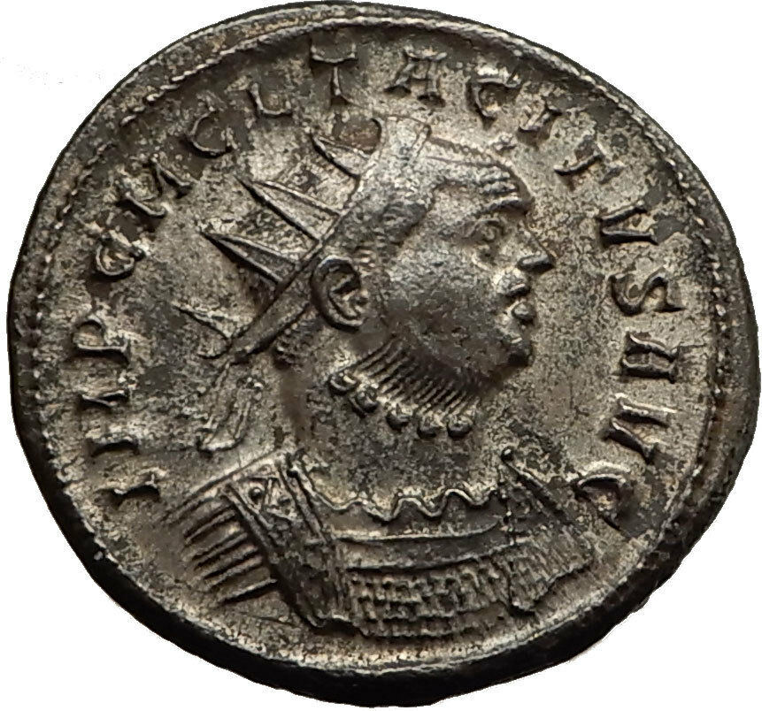 TACITUS 276AD Ticinum Authentic Ancient Roman Coin PAX Peace Goddess i65431