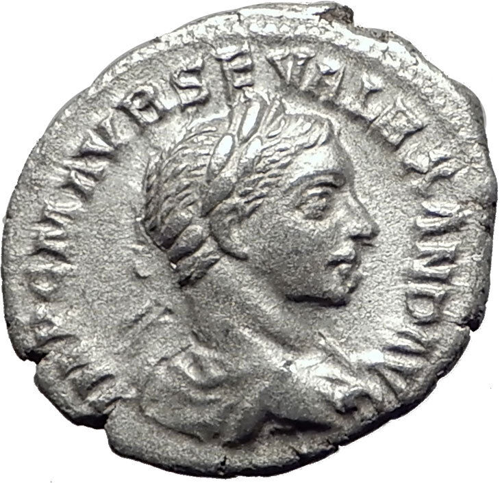 Severus Alexander 222AD Rome Genuine Silver Ancient Roman Coin Equality i65076