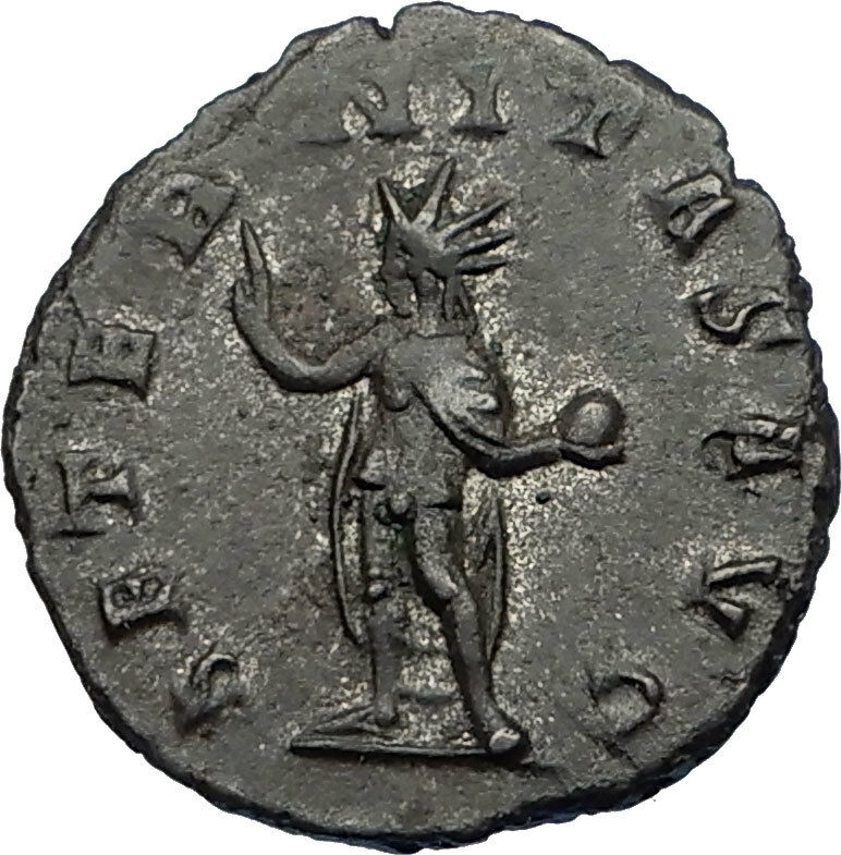 GALLIENUS son of Valerian I 260AD Authentic Ancient Roman Coin SOL SUN i65646