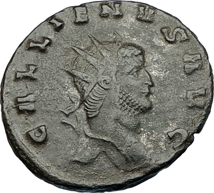 GALLIENUS son of Valerian I 253AD Authentic Ancient Roman Coin Antelope i65630