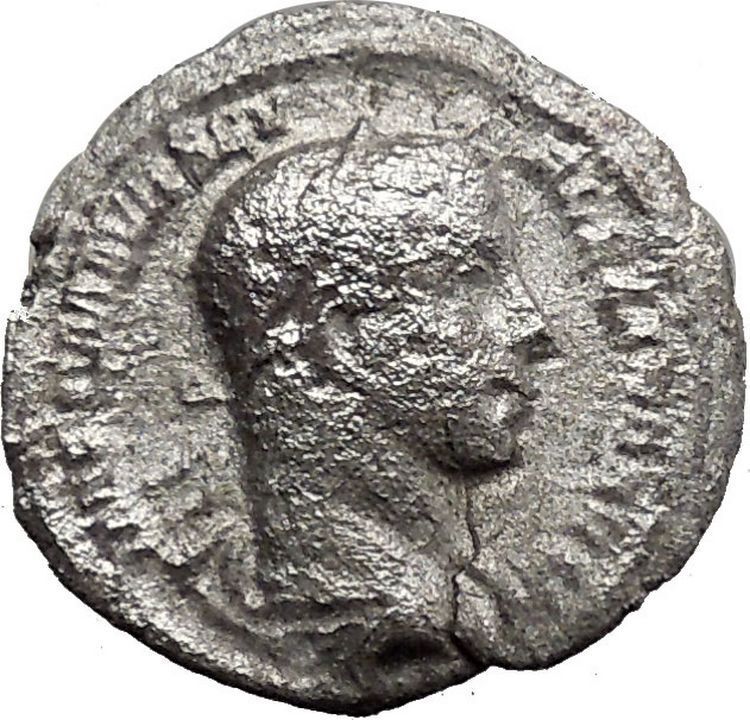 Severus Alexander 226AD Silver Ancient Roman Coin PAX Peace Goddess Cult i32970