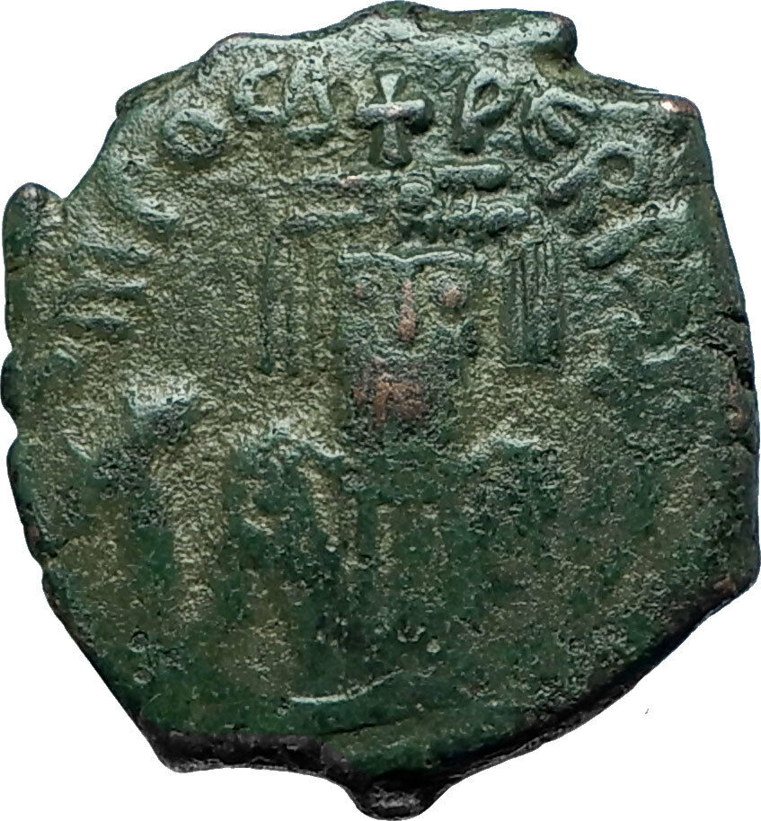 PHOCAS Genuine 602AD Cyzicus Half Follis Authentic Ancient Byzantine Coin i66086