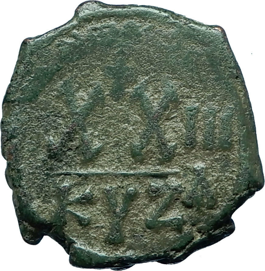 PHOCAS Genuine 602AD Cyzicus Half Follis Authentic Ancient Byzantine Coin i66086