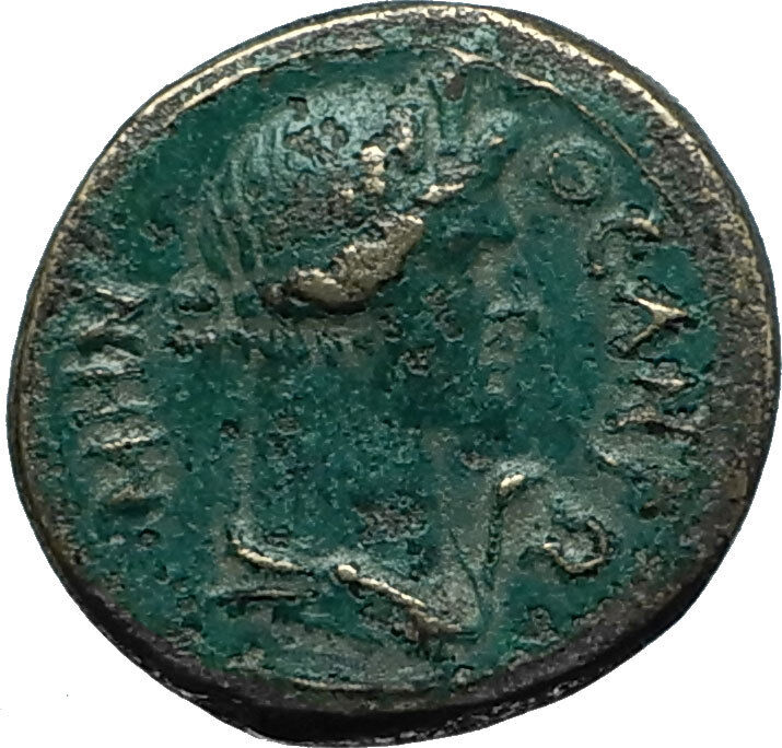 PERGAMON in Mysia 40AD Authentic Ancient Greek Coin ROMAN SENATE & ROMA i66312