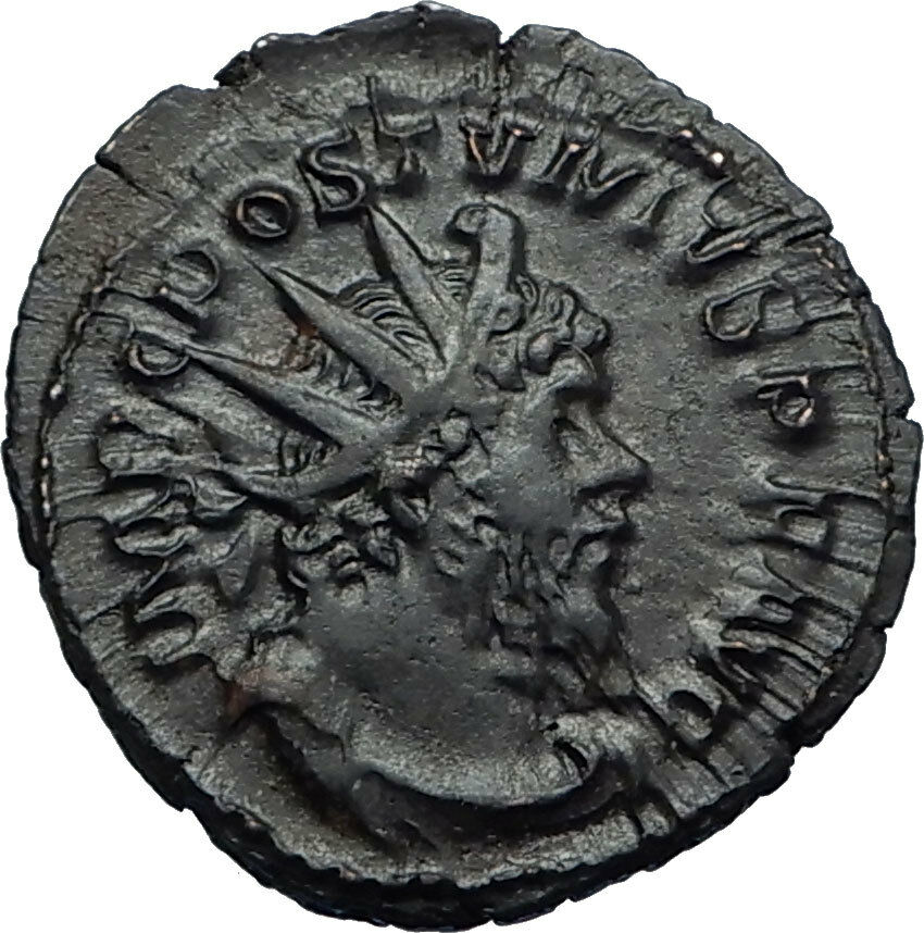 POSTUMUS Authentic Ancient Gallic 268AD Cologne Roman Coin w JUPITER i66928