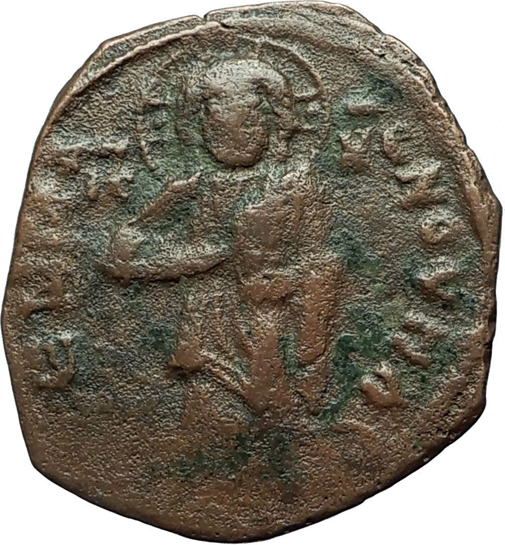 Constantine X & Eudocia Authentic Ancient Byzantine Coin w JESUS CHRIST i66561