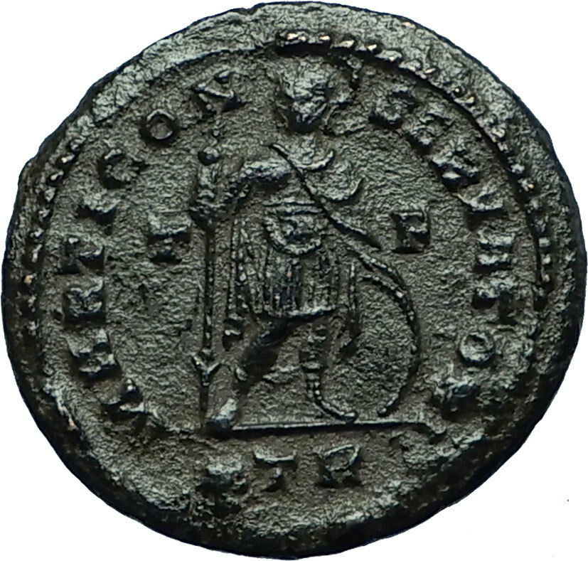 CONSTANTINE I the Great Ancient 309AD Trier Authentic Roman Coin w MARS i66516