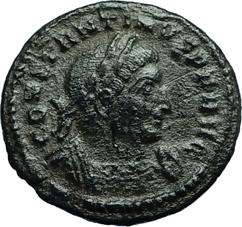 CONSTANTINE I the Great Ancient 309AD Trier Authentic Roman Coin w MARS i66516