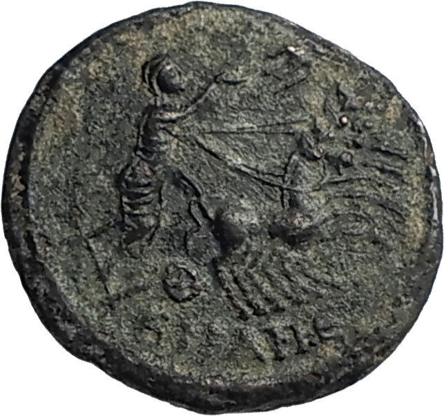 CONSTANTINE I the Great CHARIOT to GOD HAND in HEAVEN Ancient Roman Coin i67120