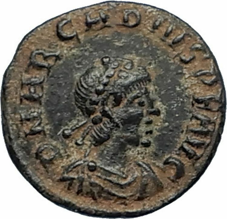 ARCADIUS 388AD Authentic Ancient Genuine Roman Coin VICTORY Angel Captive i67193