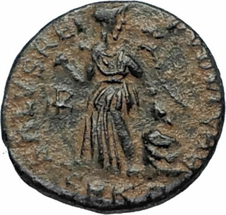 ARCADIUS 388AD Authentic Ancient Genuine Roman Coin VICTORY Angel Captive i67193