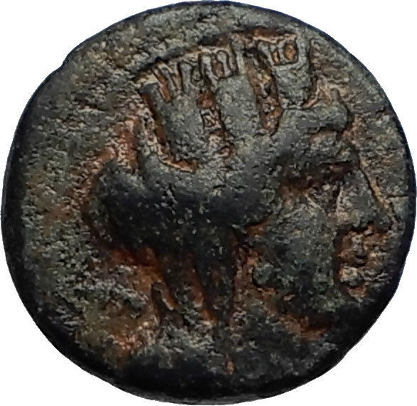 TYRE in PHOENICIA Authentic Ancient Greek 100AD Civic Issue TYCHE & PALM i67069