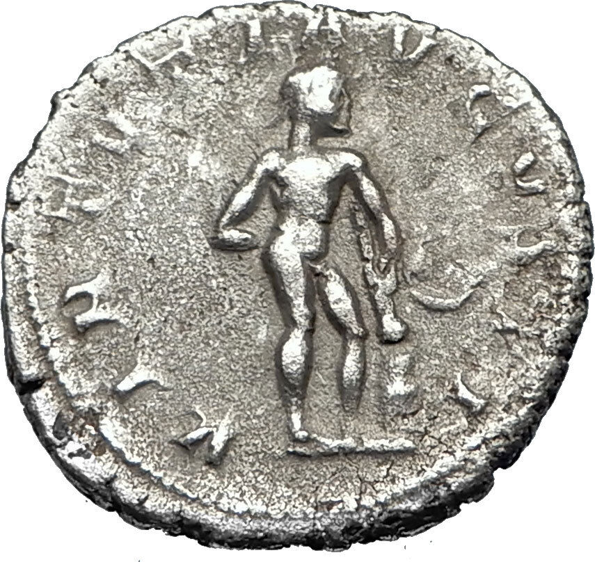 GORDIAN III Genuine Ancient 241AD Rome Silver Roman Coin Farnese HERCULES i67342