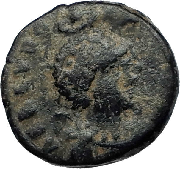 EUDOXIA Arcadius Wife 400AD Authentic Ancient Roman Coin HAND OF GOD i67377