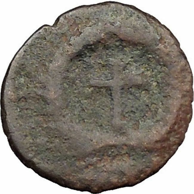 THEODOSIUS II 425AD Ancient Roman Coin Cross within wreath of success i32887