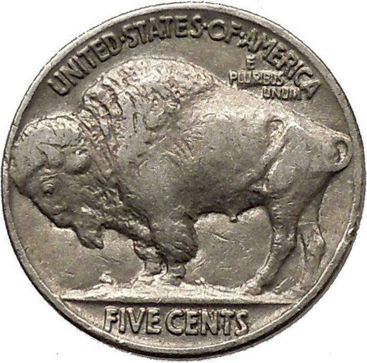 1936 BUFFALO NICKEL 5 Cents of United States of America USA Antique Coin i43850