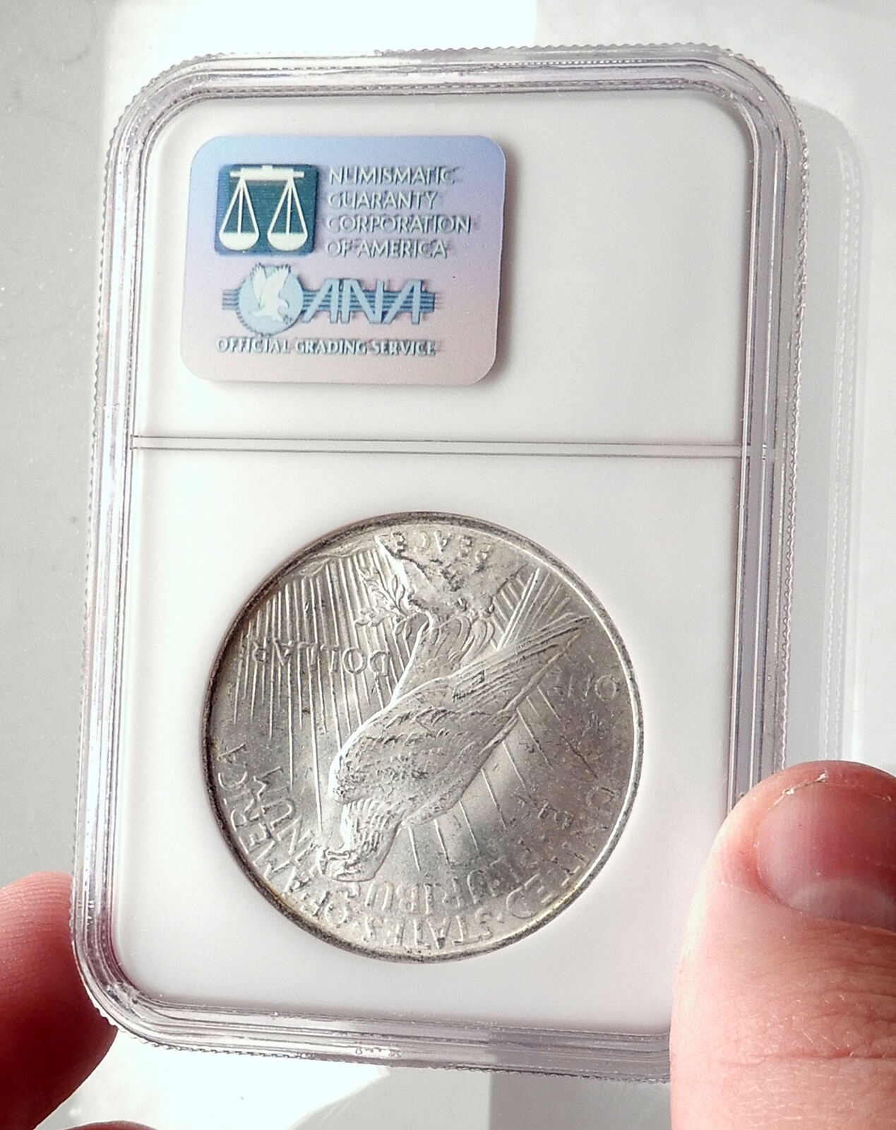 1923 US Silver PEACE DOLLAR Large United States Coin LIBERTY & EAGLE NGC i70567