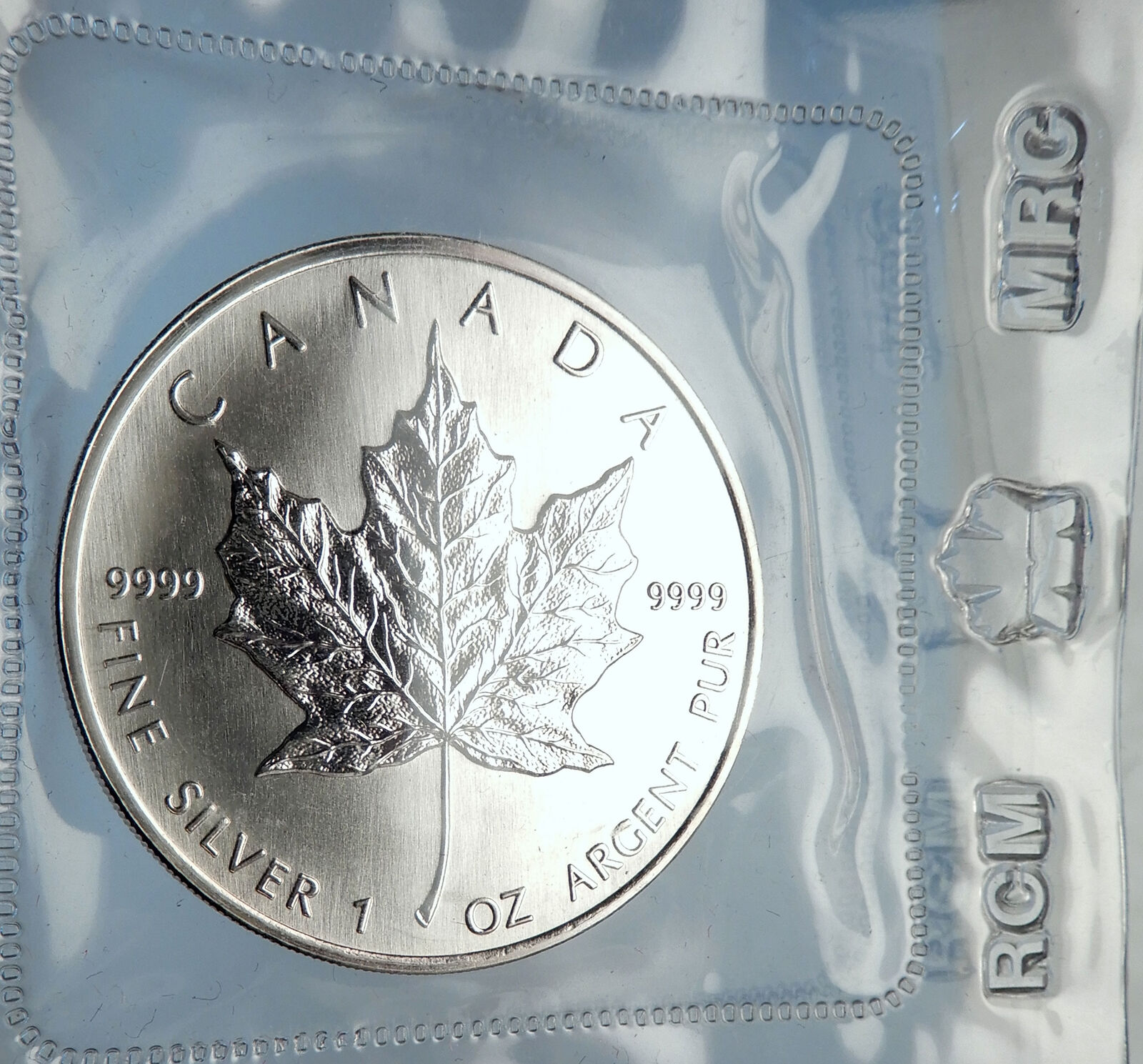 1989 CANADA Authentic Silver 1oz Coin UK Queen Elizabeth II & MAPLE LEAF i70900