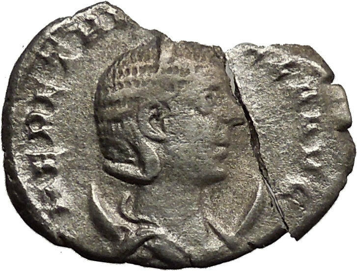 Herennia Etruscilla Hostilian mother Silver Roman Coin Fertility Cult i34212